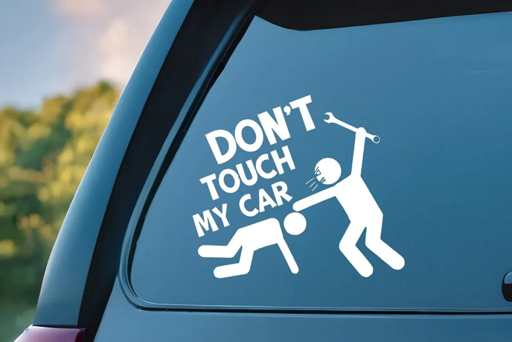 car vinyl bumper rear window stickers printing china manufacturer