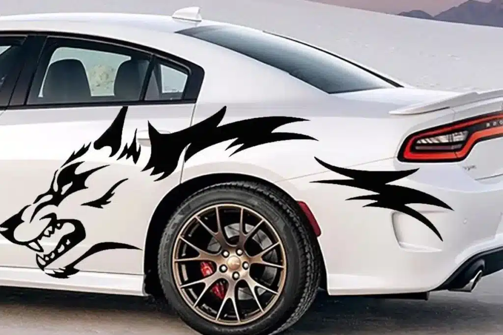 car vinyl bumper side doors stickers printing china manufacturer