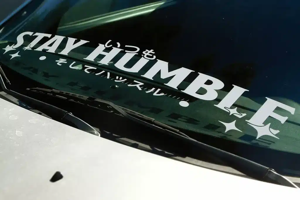 car vinyl bumper windshield corners stickers printing china manufacturer