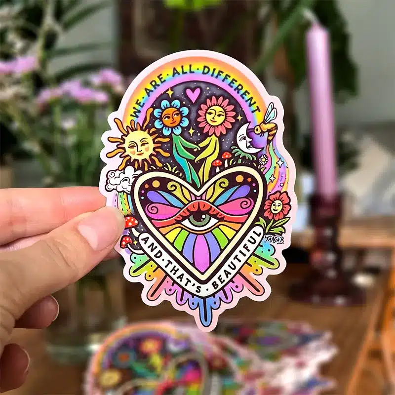 custom die cut vinyl sticker manufacturer china fast affordable bulk order