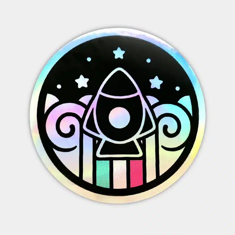 custom holographic waterproof stickers printing china manufacturer