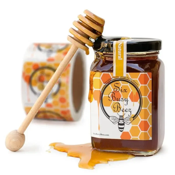 custom honey labels printing china manufacturer
