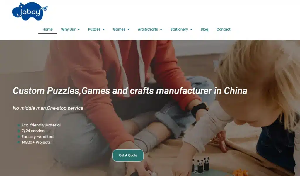 custom puzzles board game manufacturer jabay games
