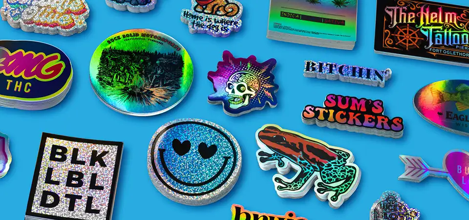 holographic stickers vs mirror silver stickers