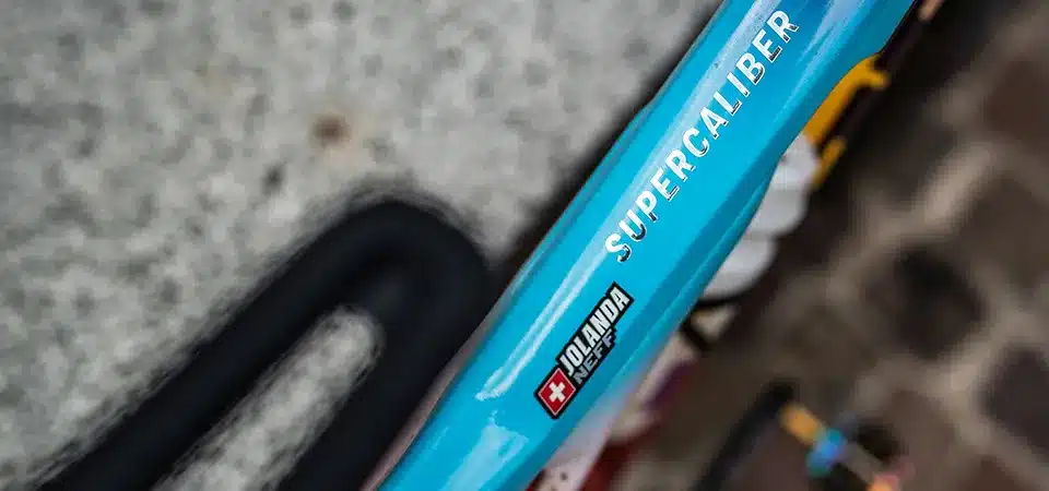 Different types of custom bike stickers showing personalization and branding