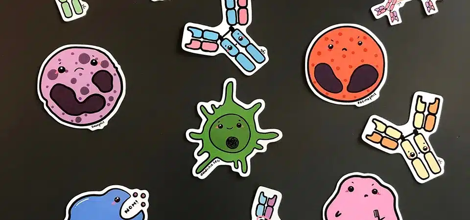 A hand peeling the film from a UV DTF sticker that has been transferred to a magnet sheet