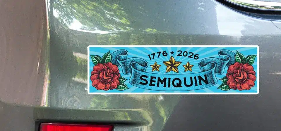 what is the standard bumper sticker size