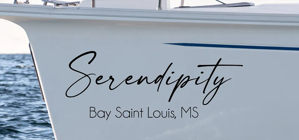 A question mark icon superimposed over a boat marina background