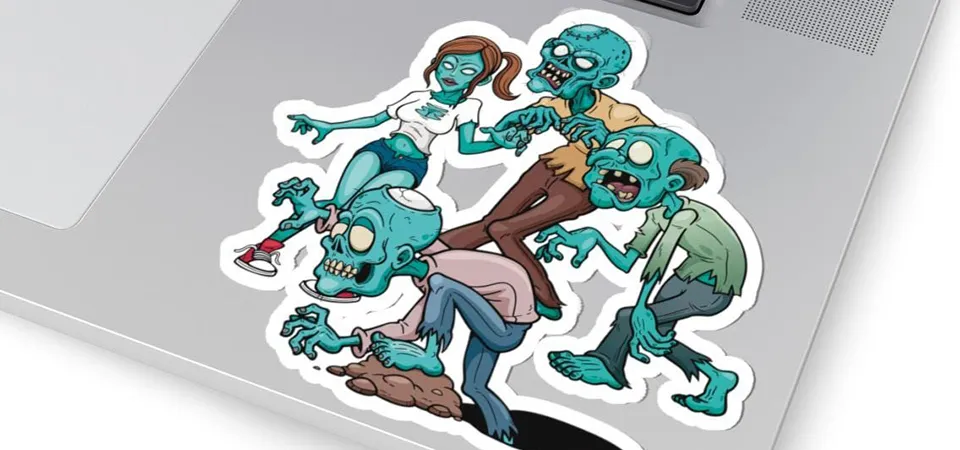 Sticker sheets showcasing spooky, fantasy, and seasonal designs for different holidays