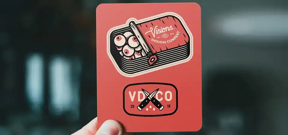 A beautiful hero shot of various vibrant, high-quality custom kiss cut stickers printed by Sticker Printing China