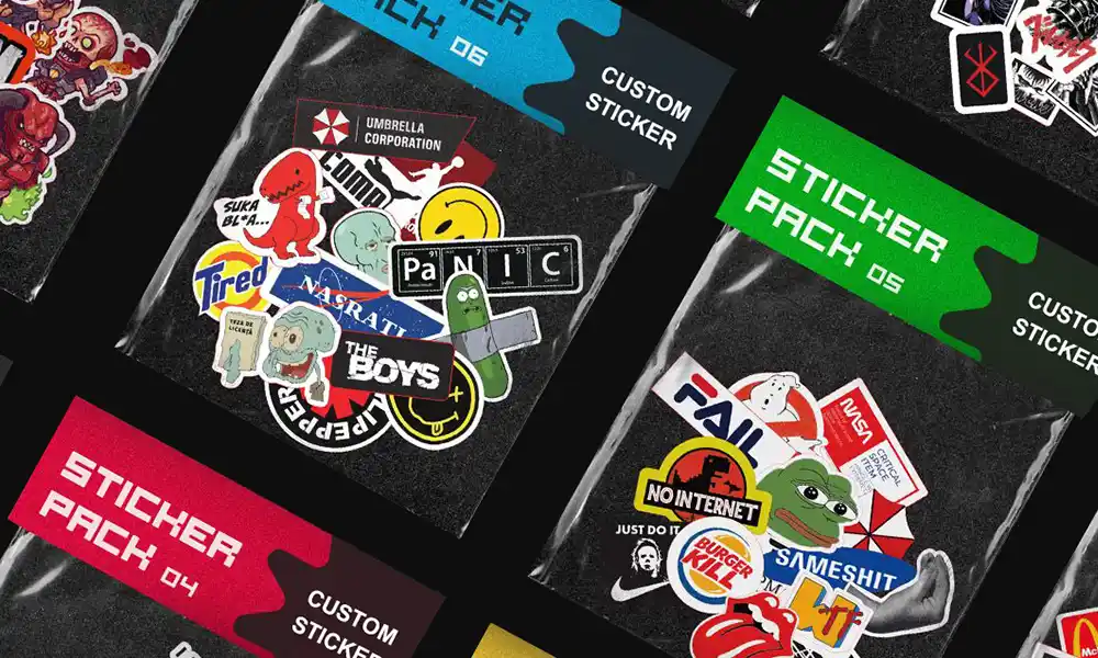 bulk high quality custom sticker printing china