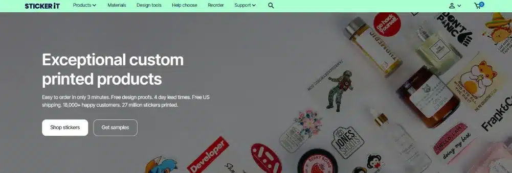 Stickers made from eco-friendly, paper-based materials from Sticker It