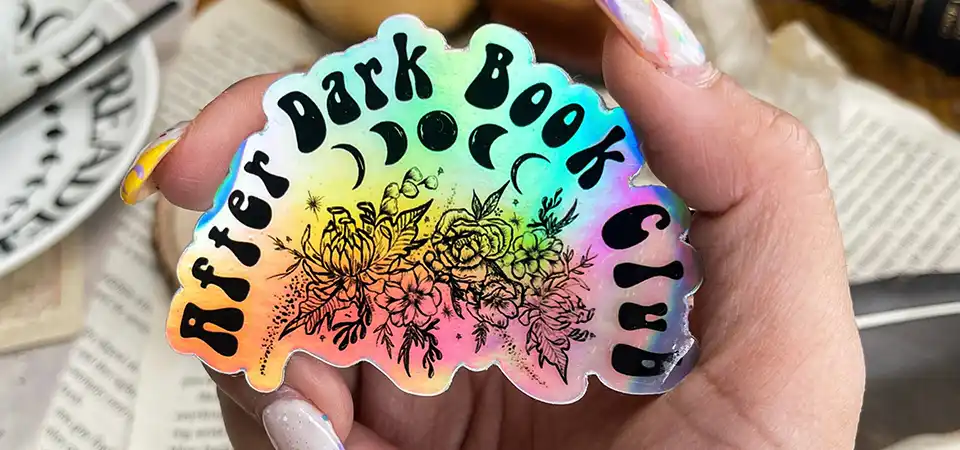 A comparison showing thin, hard-to-read text versus bold, easy-to-read text on a holographic background