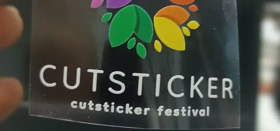 Pigment vs. Dye Ink for Clear Stickers A comparison showing a dye-ink print smearing with water and a pigment-ink print remaining intact