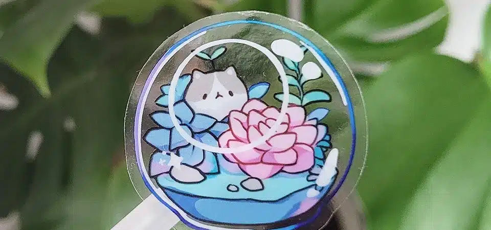 Adjusting printer settings for clear sticker paper A screenshot of a printer settings dialog box showing paper type and quality options