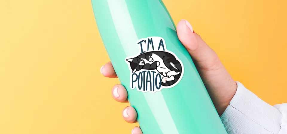 A graphic comparing icons for splash-resistant, waterproof, and weatherproof stickers