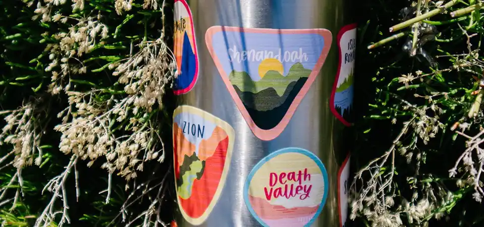 A side-by-side comparison showing the different textures and sheens of vinyl, PET, and BOPP materials