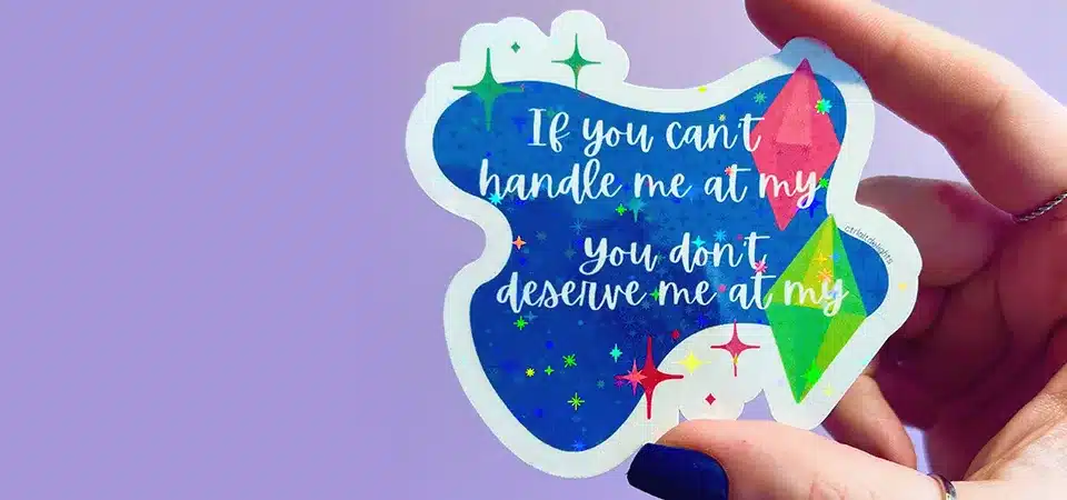 Diagram showing trapped air pocket under a sticker due to dust