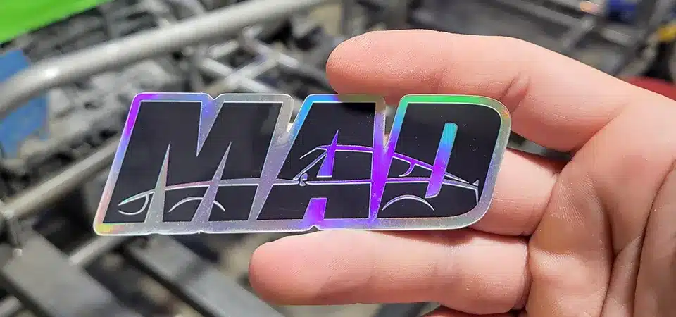 Laser machine creating a master holographic plate in a lab