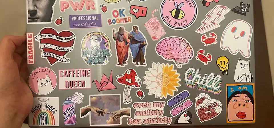 how to preserve stickers on a laptop