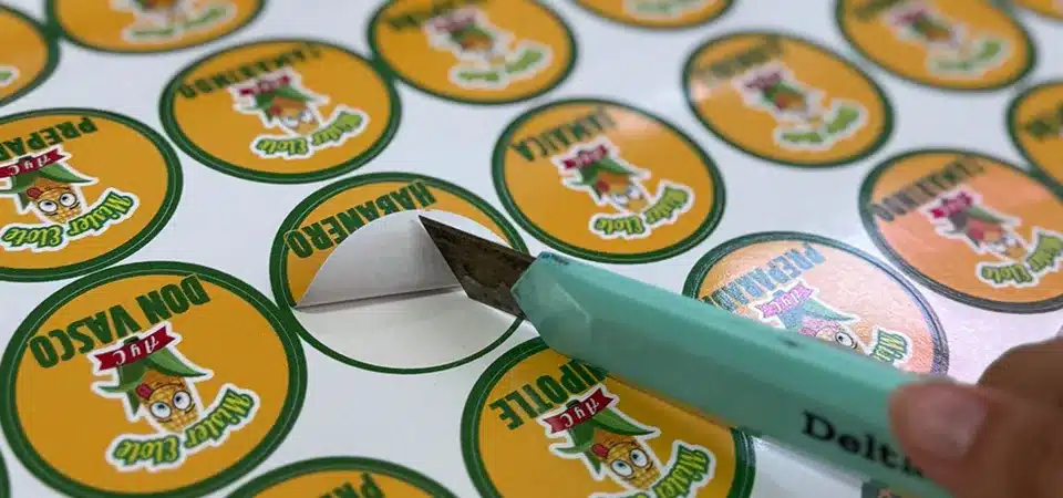high durability vinyl logo stickers custom precision printing from china